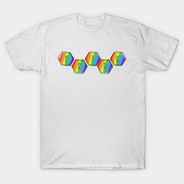 Rainbow Pride | Hexagons T-Shirt by GeneticRambles